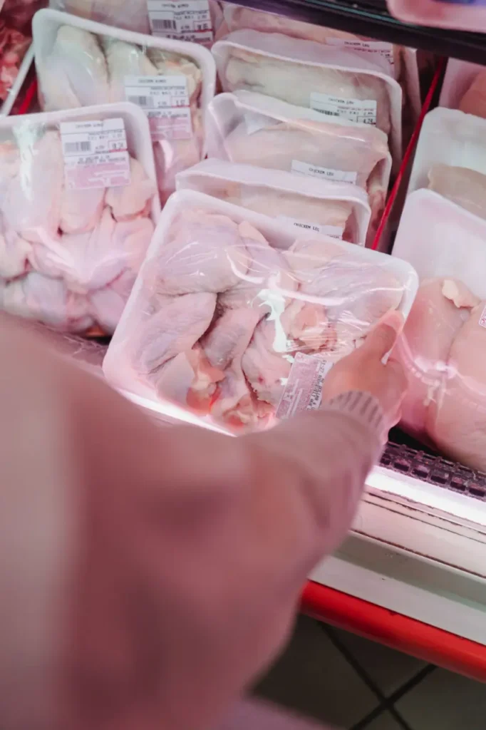 Frozen Meat Product in Supermarket